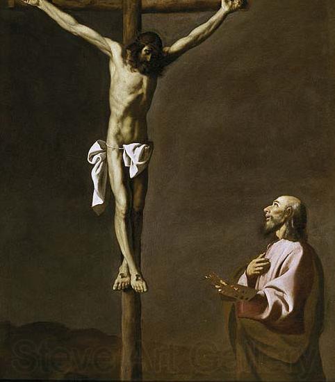 Francisco de Zurbaran Saint Luke as a painter, before Christ on the Cross